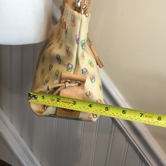 DOONEY & BOURKE Rainbow Zipper Monogram Logo Leather Tote Crossbody Shoulder Bag - Picture 10 of 17